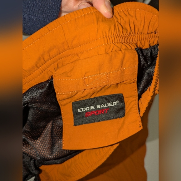 Eddie Bauer Mens Orange Swim Trunks Quick-Drying Relaxed Fit EUC Size Tall XXL - Picture 10 of 13